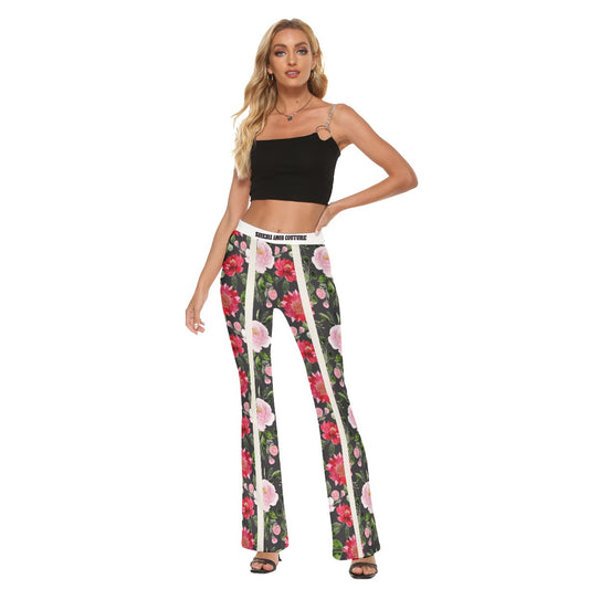 SAC Red Roses Skinny Flare Pants