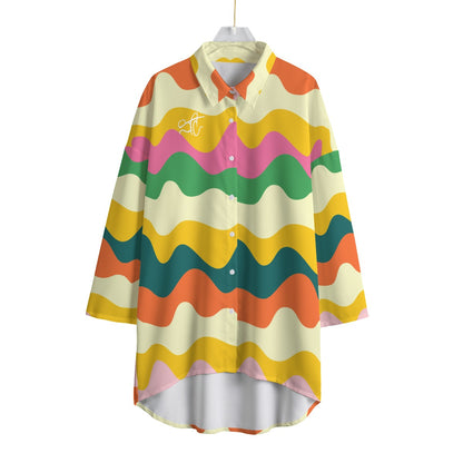 SAC Rainbow Road Chiffon Shirt With Elbow Sleeve