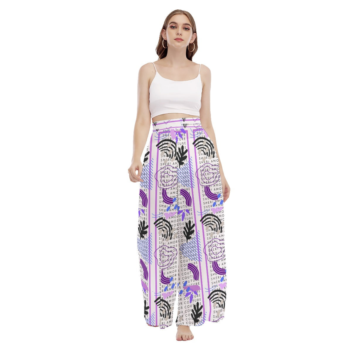 SAC Apache Purple High Waist Wide Leg Trousers