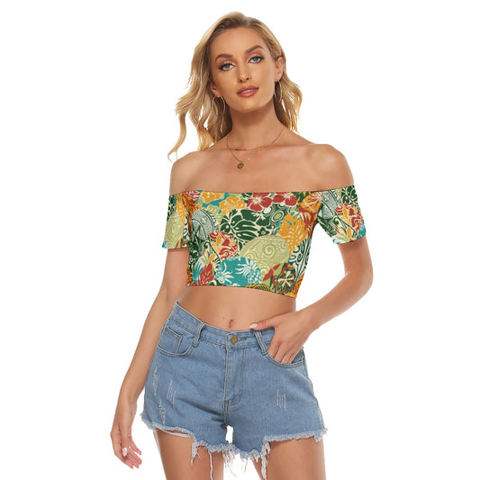 SAC Encanto Off-shoulder Cropped T-shirt