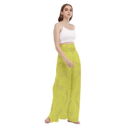 SAC Lemon Brazen High Waist Wide Leg Trousers