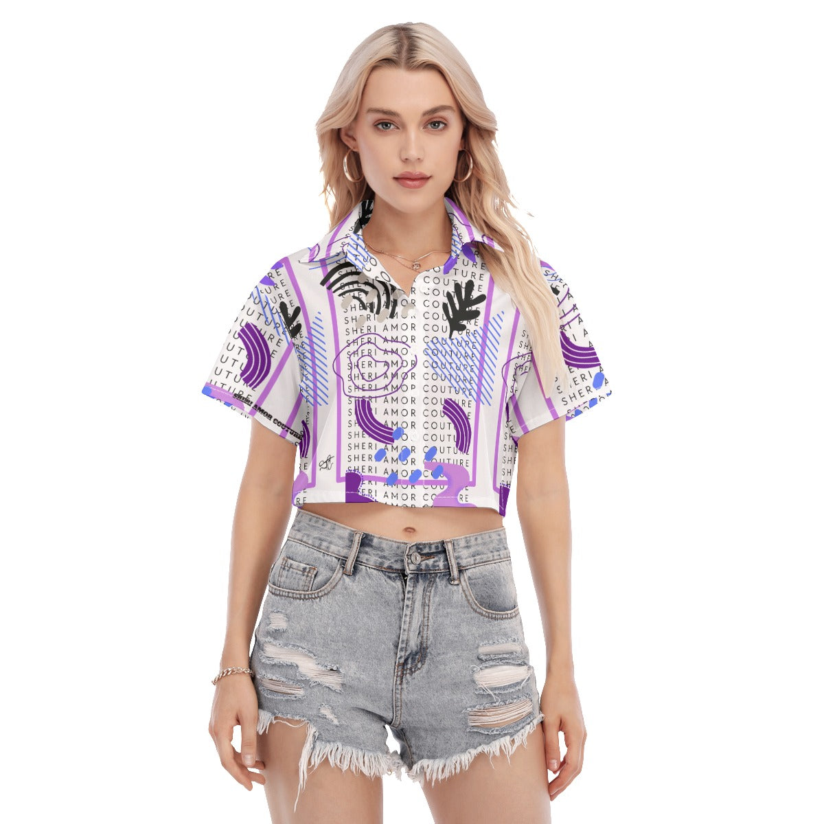 SAC Apache Purple Cropped Shirt