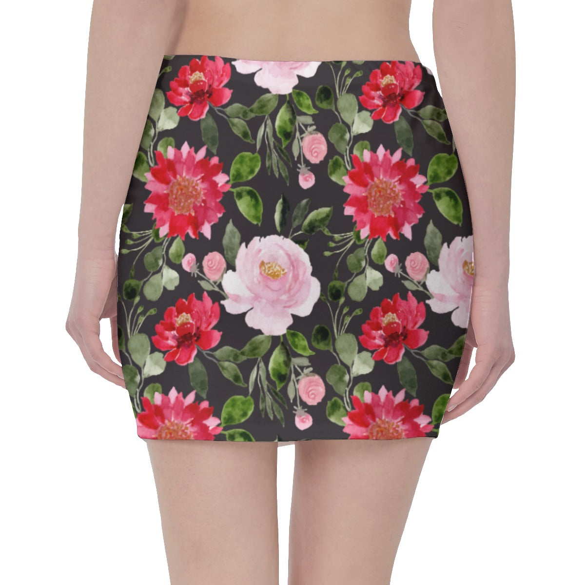 SAC Red Roses Hip Skirt