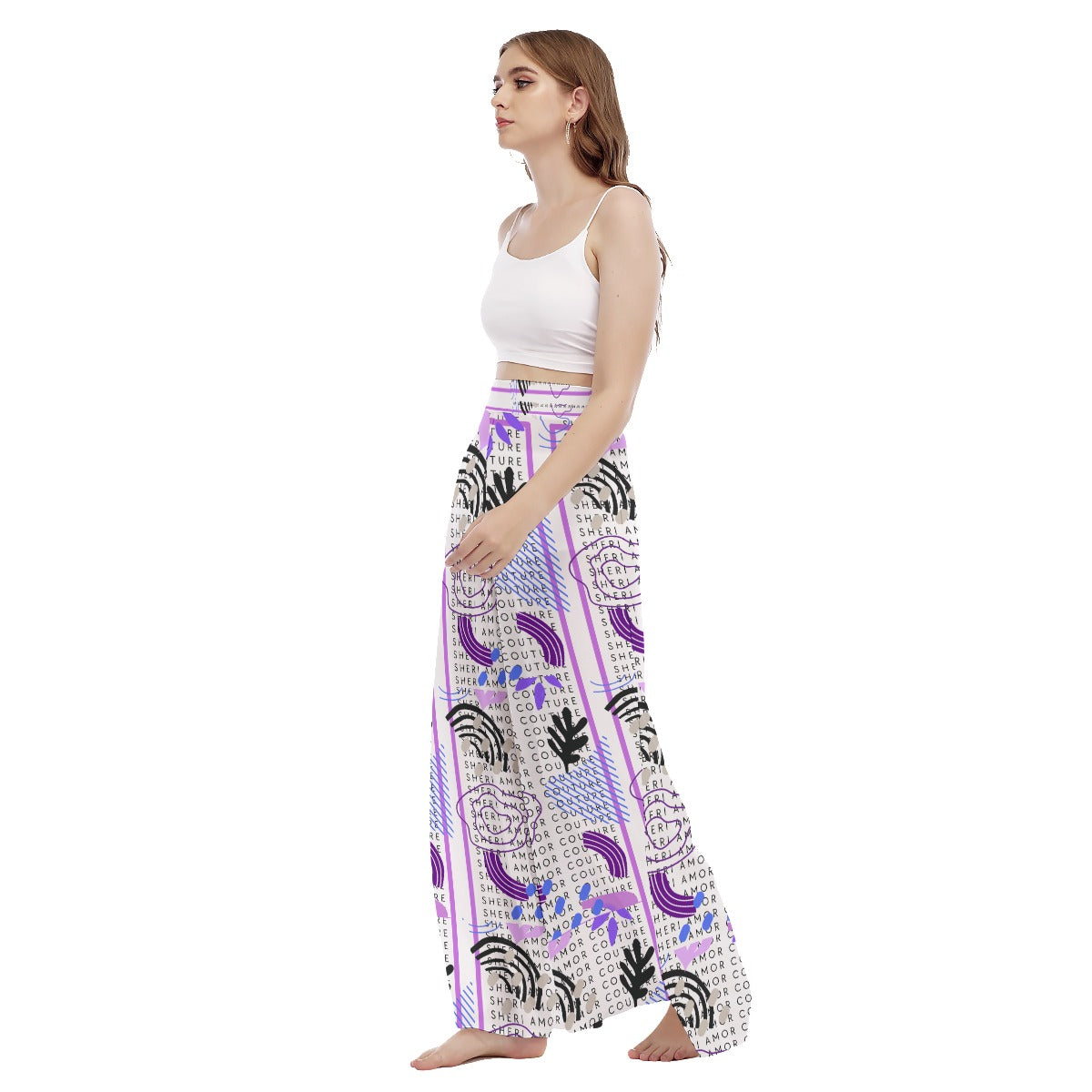 SAC Apache Purple High Waist Wide Leg Trousers