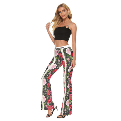 SAC Red Roses Skinny Flare Pants