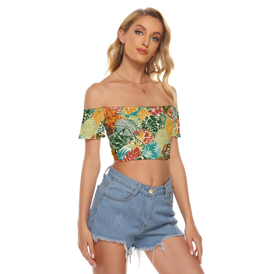 SAC Encanto Off-shoulder Cropped T-shirt