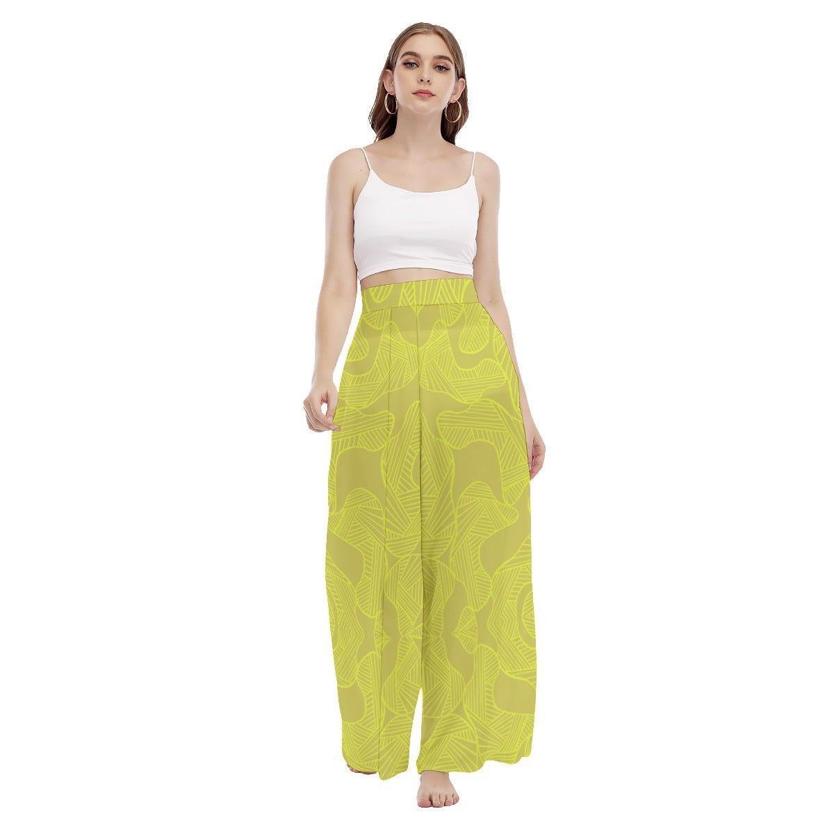 SAC Lemon Brazen High Waist Wide Leg Trousers