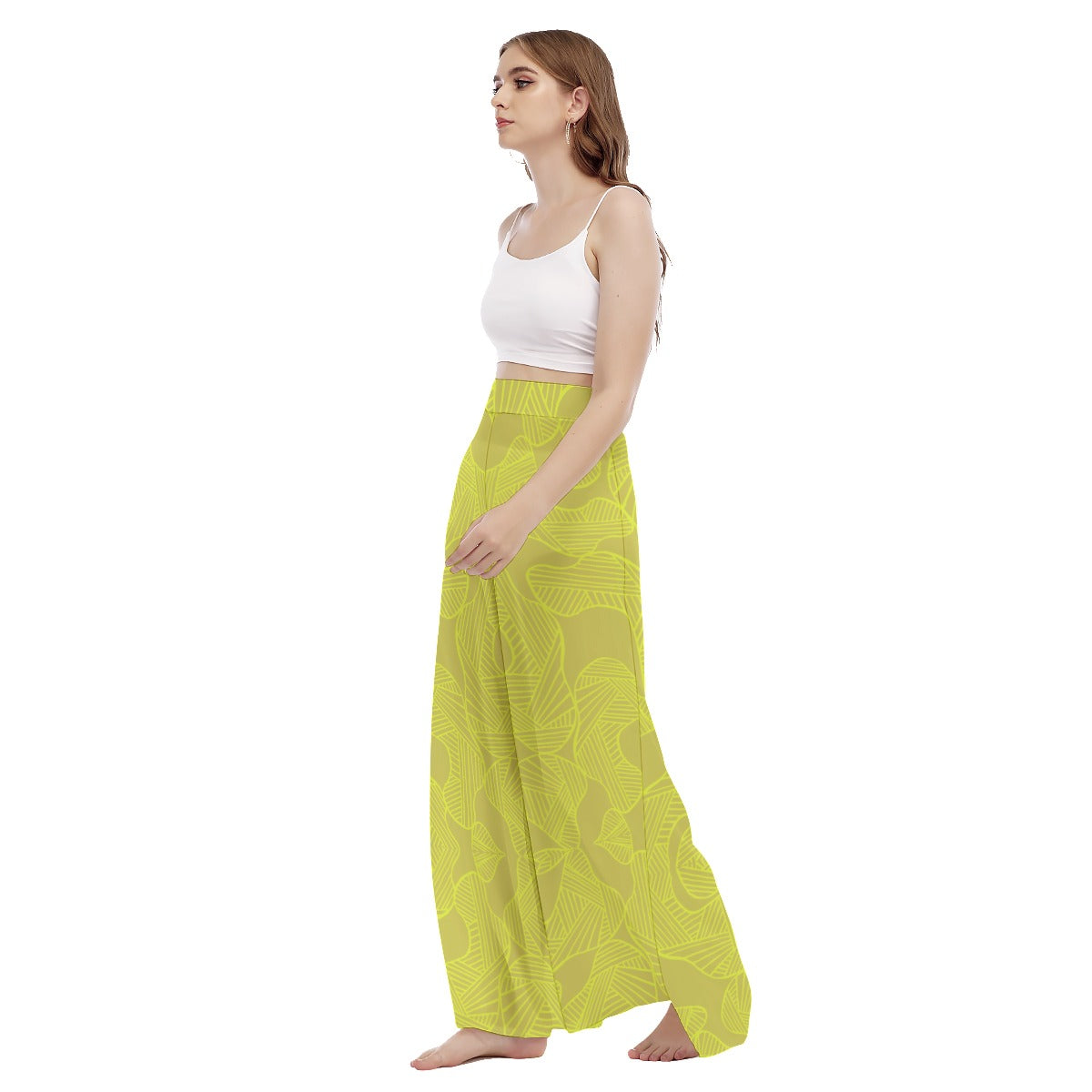 SAC Lemon Brazen High Waist Wide Leg Trousers