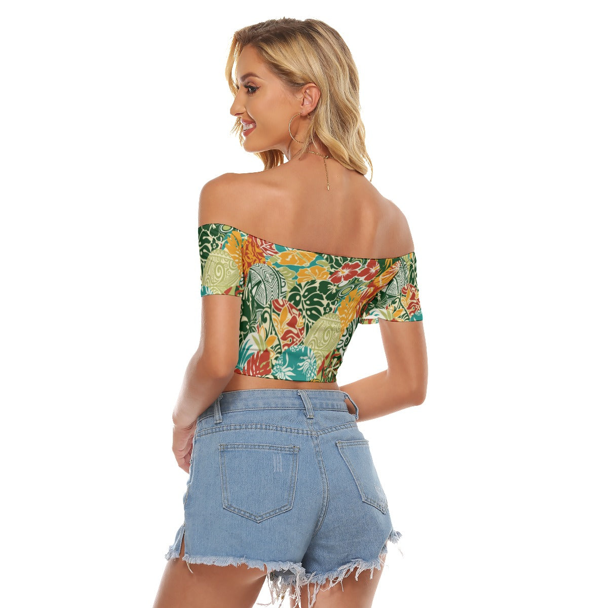 SAC Encanto Off-shoulder Cropped T-shirt